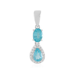 Pendentif en argent et Apatite bleue