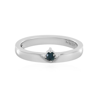 Bague en argent et Diamant bleu I3