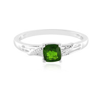 Bague en argent et Diopside de Russie