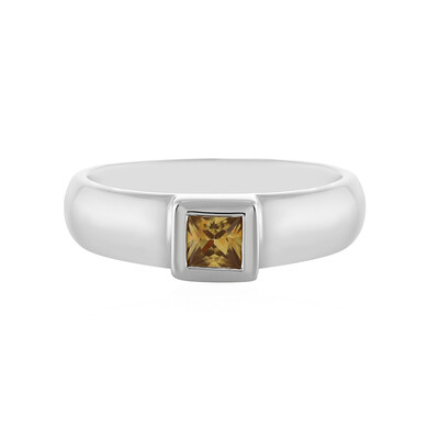 Bague en argent et Zircon jaune