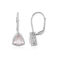 Boucles d'oreilles en argent et Quartz rose