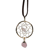 Accessoire en laiton et Quartz rose (Lapis Vitalis)