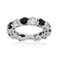 Bague en argent et Spinelle noir