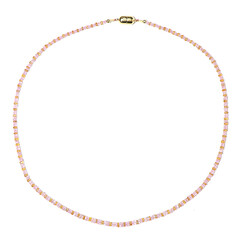 Collier en argent et Saphir rose de Ceylan (Riya)