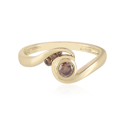 Bague en or et Diamant champagne I2 (de Melo)