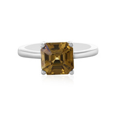 Bague en argent et Zircon jaune