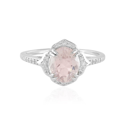 Bague en argent et Quartz rose