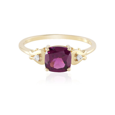 Bague en or et Grenat magenta