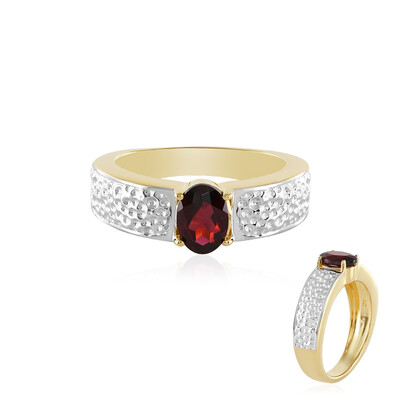 Bague en argent et Grenat Rhodolite framboise