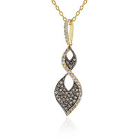 Collier en argent et Diamant champagne I2