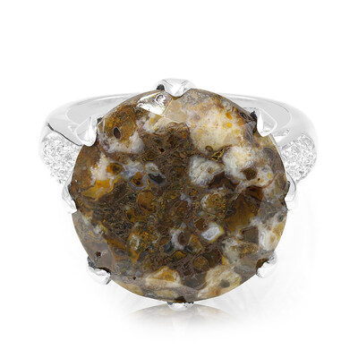 Bague en argent et Quartz Dinosaure