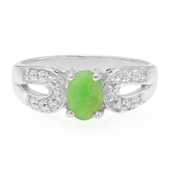 Bague en argent et Chrysoprase impériale