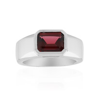 Bague en argent et Rhodolite de la Vallée du Rift (Pallanova)