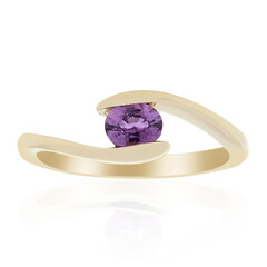 Bague en or et Saphir pourpre de Ceylan