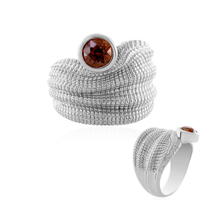 Bague en argent et Zircon rose