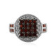 Bague en argent et Grenat rouge