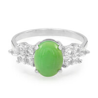 Bague en argent et Chrysoprase impériale