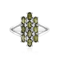 Bague en argent et Moldavite