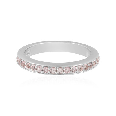 Bague en argent et Tourmaline rose du Nigéria