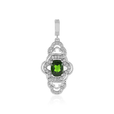 Pendentif en argent et Diopside de Russie