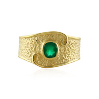 Bague en argent et Onyx vert