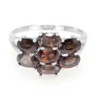 Bague en argent et Zircon chocolat