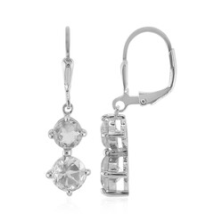 Boucles d'oreilles en argent et Topaze blanche