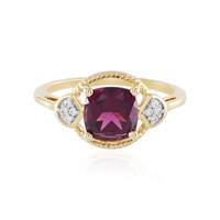 Bague en or et Grenat magenta