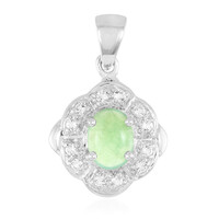 Pendentif en argent et Chrysoprase impériale