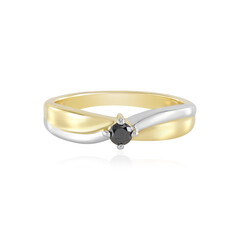 Bague en argent et Diamant noir