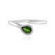 Bague en argent et Diopside de Russie