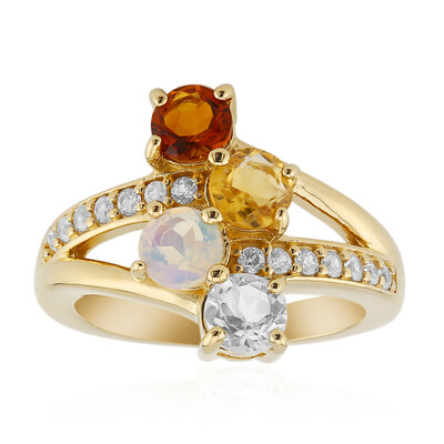 Bague en argent et Citrine Madère