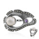 Bague en argent et Perle de culture d'eau douce (Annette classic)