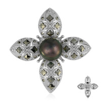 Broche en argent et Perle de culture de Tahiti (Annette classic)