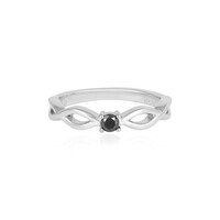 Bague en argent et Diamant noir