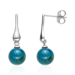 Boucles d'oreilles en argent et Chrysocolle