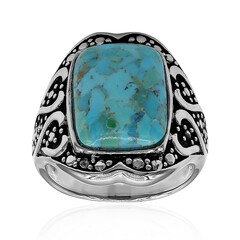 Bague en argent et Turquoise bleue de Mohavie (Art of Nature)