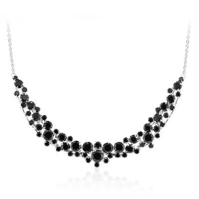 Collier en argent et Spinelle noir