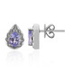 Boucles d'oreilles en argent et Tanzanite (Pallanova)