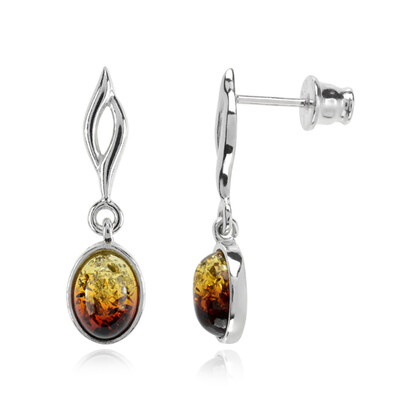 Boucles d'oreilles en argent et Ambre baltique (dagen)