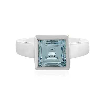 Bague en argent et Topaze bleu ciel (MONOSONO COLLECTION)