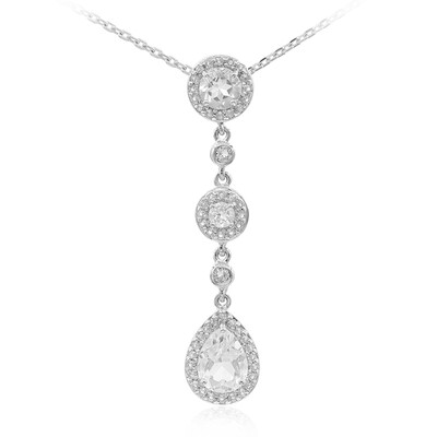 Collier en argent et Topaze blanche