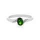 Bague en argent et Diopside de Russie