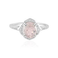 Bague en argent et Quartz rose