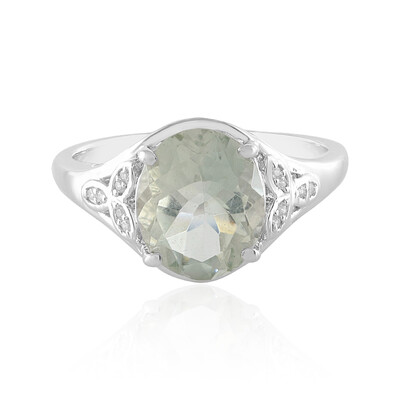 Bague en argent et Améthyste verte