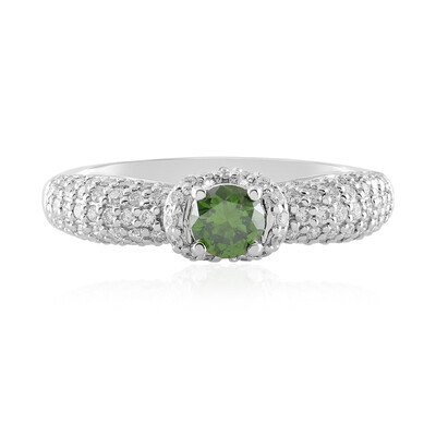 Bague en or et Diamant vert I1 (de Melo)