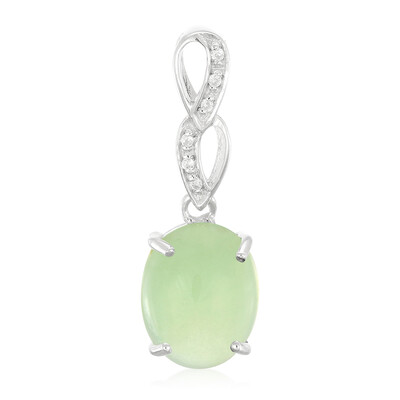 Pendentif en argent et Chrysoprase impériale