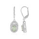 Boucles d'oreilles en argent et Grenat vert menthe de Merelani