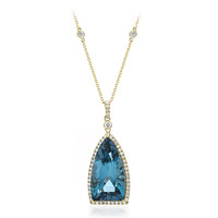 Collier en or et Topaze bleu de Londres