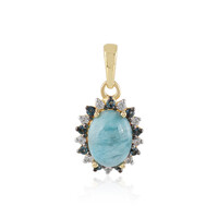 Pendentif en argent et Larimar